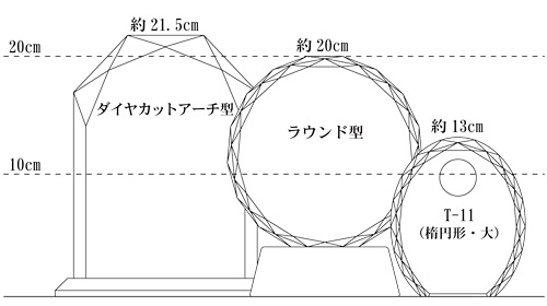イラスト入りクリスタル楯
