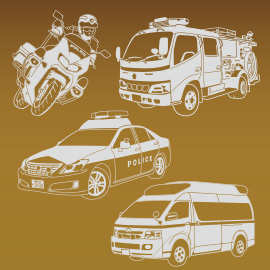 消防警察のイラスト